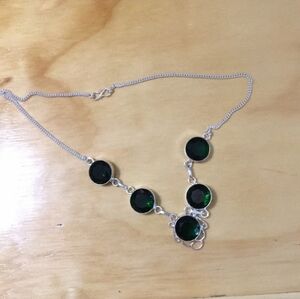 CHROME Diopside Sterling Silver Necklace